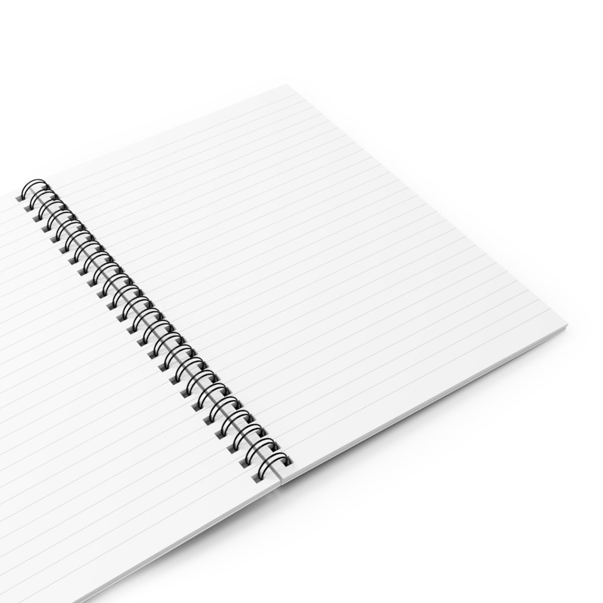 Teal Botanical Spiral Notebook — Ruled Journal with Minimal Leaf Illustration